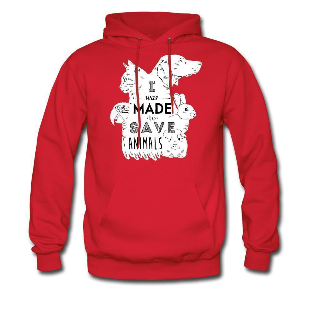I was made to save animals Unisex Hoodie-Men's Hoodie | Hanes P170-I love Veterinary