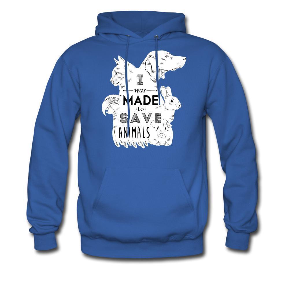I was made to save animals Unisex Hoodie-Men's Hoodie | Hanes P170-I love Veterinary