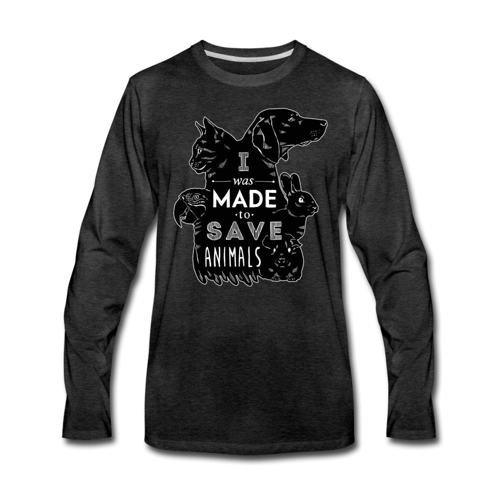 I was made to save animals Unisex Premium Long Sleeve T-Shirt-Men's Premium Long Sleeve T-Shirt | Spreadshirt 875-I love Veterinary