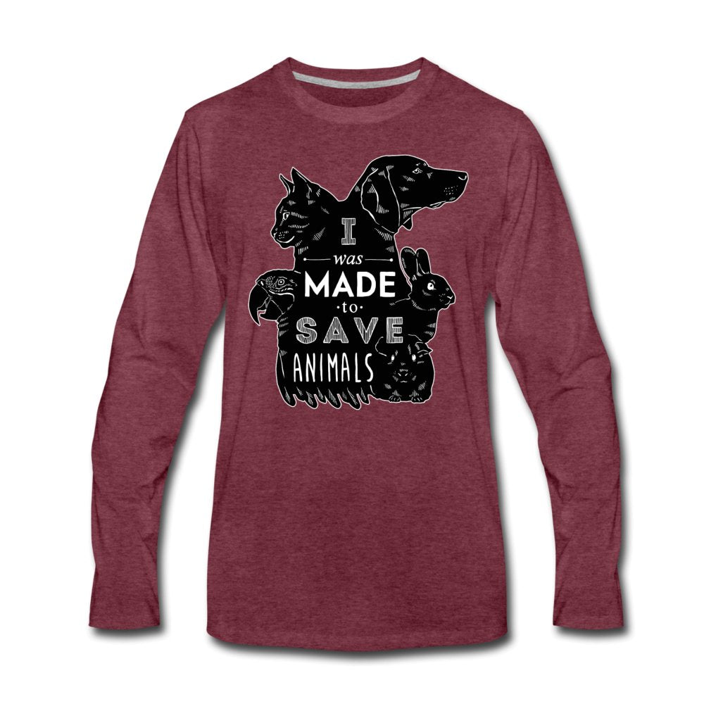 I was made to save animals Unisex Premium Long Sleeve T-Shirt-Men's Premium Long Sleeve T-Shirt | Spreadshirt 875-I love Veterinary