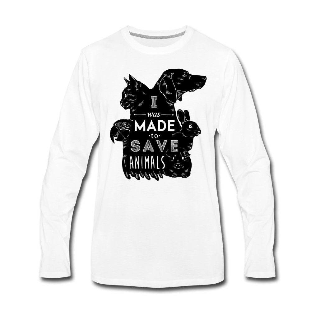 I was made to save animals Unisex Premium Long Sleeve T-Shirt-Men's Premium Long Sleeve T-Shirt | Spreadshirt 875-I love Veterinary