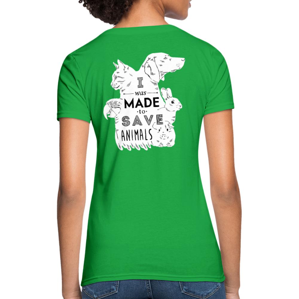 I was made to save animals Women's Fit T-Shirt-Women's T-Shirt | Fruit of the Loom L3930R-I love Veterinary