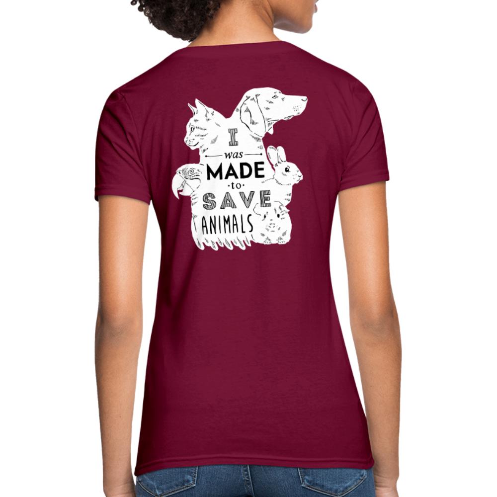 I was made to save animals Women's Fit T-Shirt-Women's T-Shirt | Fruit of the Loom L3930R-I love Veterinary