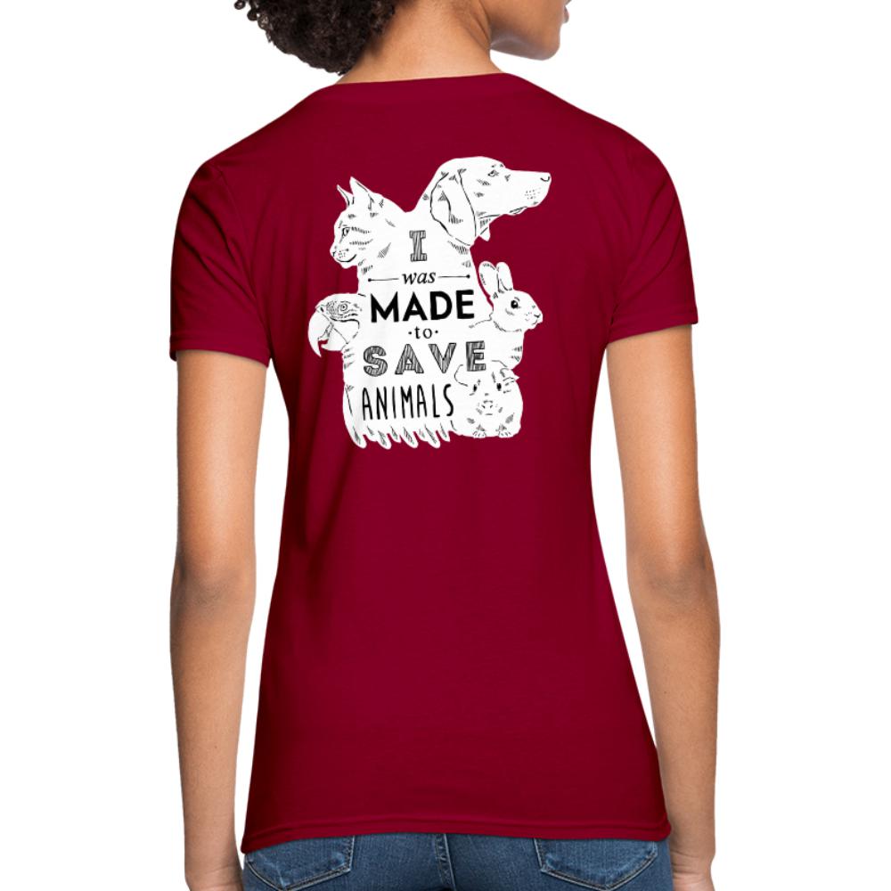 I was made to save animals Women's Fit T-Shirt-Women's T-Shirt | Fruit of the Loom L3930R-I love Veterinary