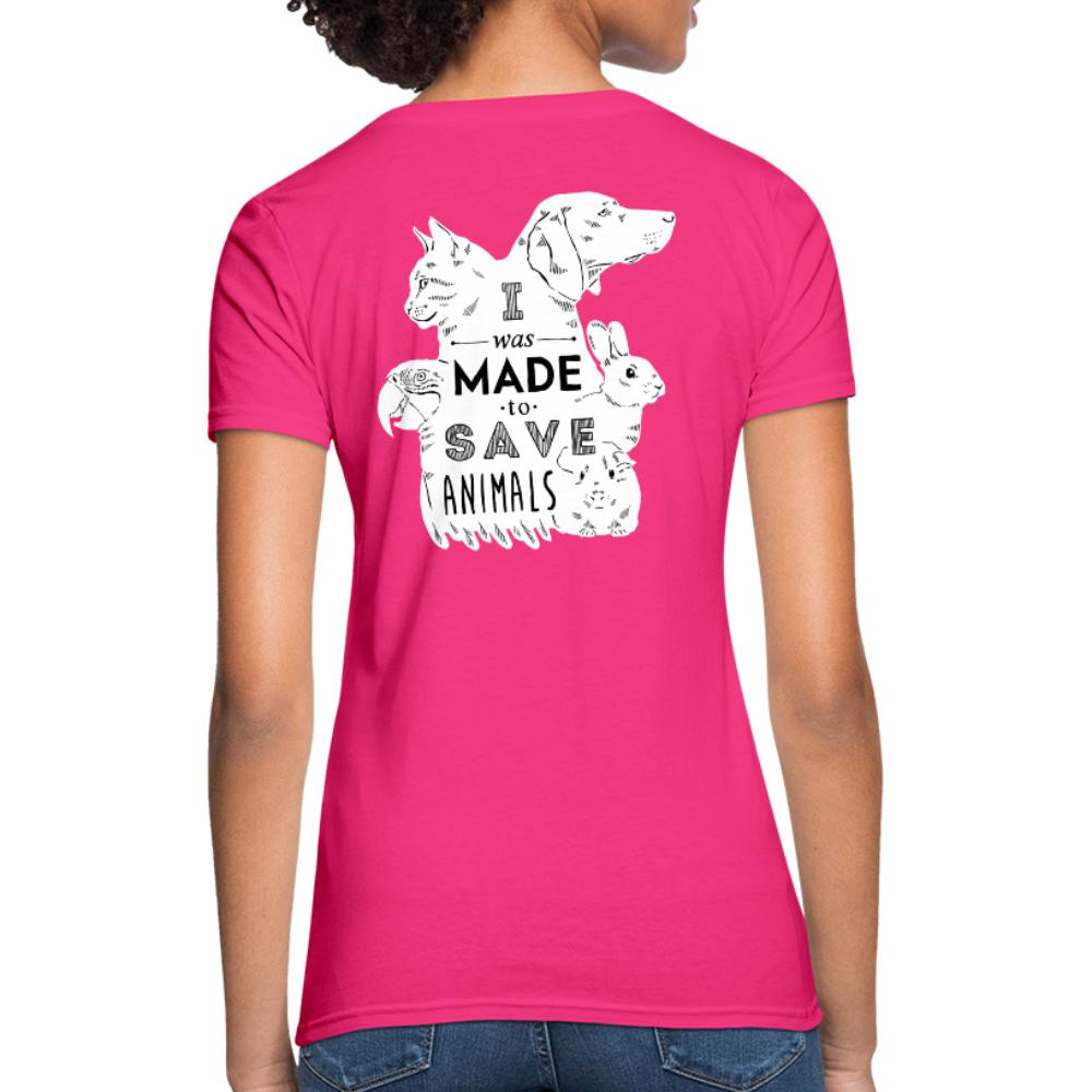 I was made to save animals Women's Fit T-Shirt-Women's T-Shirt | Fruit of the Loom L3930R-I love Veterinary