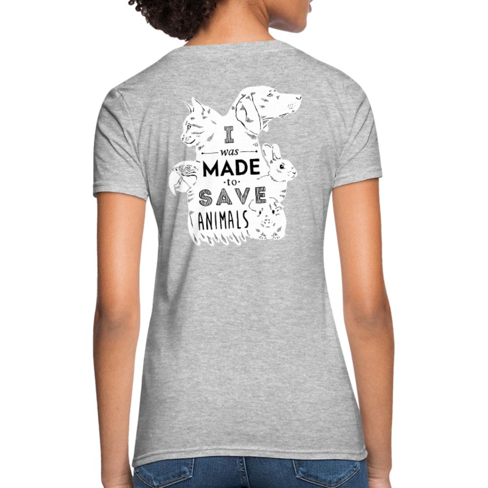 I was made to save animals Women's Fit T-Shirt-Women's T-Shirt | Fruit of the Loom L3930R-I love Veterinary