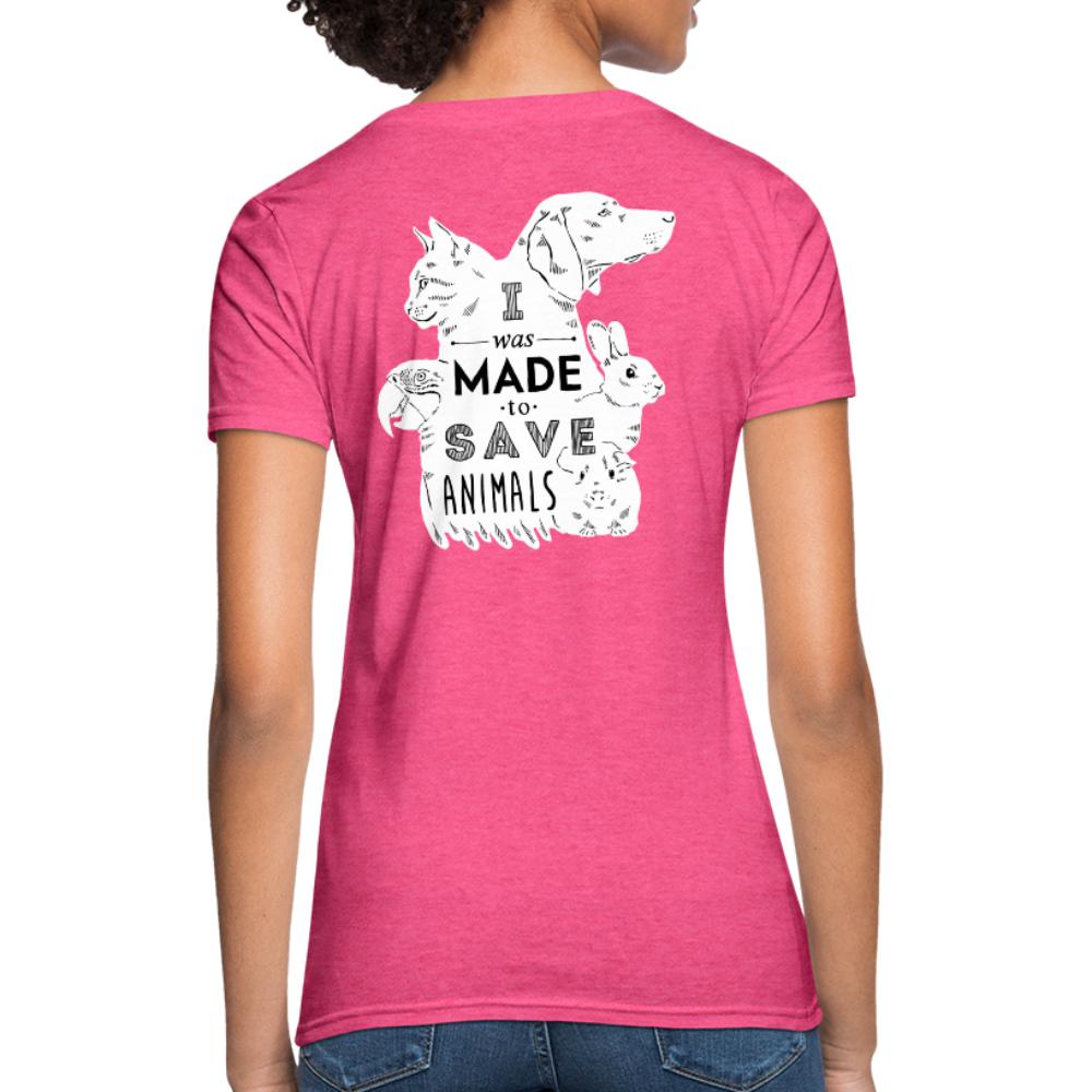 I was made to save animals Women's Fit T-Shirt-Women's T-Shirt | Fruit of the Loom L3930R-I love Veterinary
