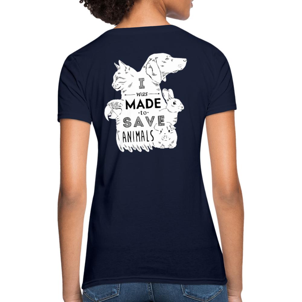 I was made to save animals Women's Fit T-Shirt-Women's T-Shirt | Fruit of the Loom L3930R-I love Veterinary