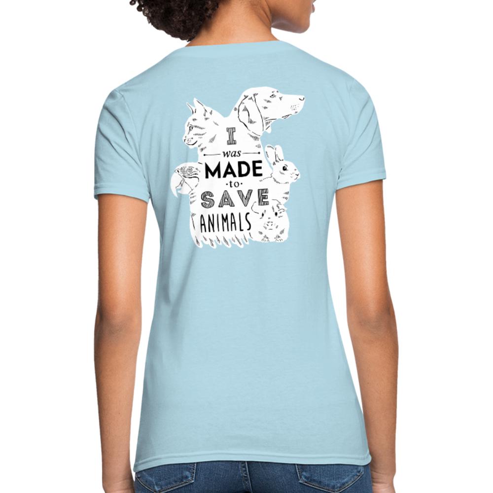 I was made to save animals Women's Fit T-Shirt-Women's T-Shirt | Fruit of the Loom L3930R-I love Veterinary