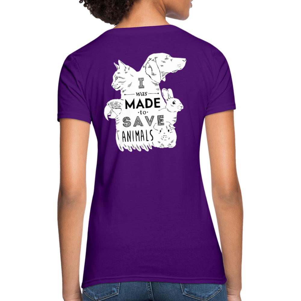I was made to save animals Women's Fit T-Shirt-Women's T-Shirt | Fruit of the Loom L3930R-I love Veterinary