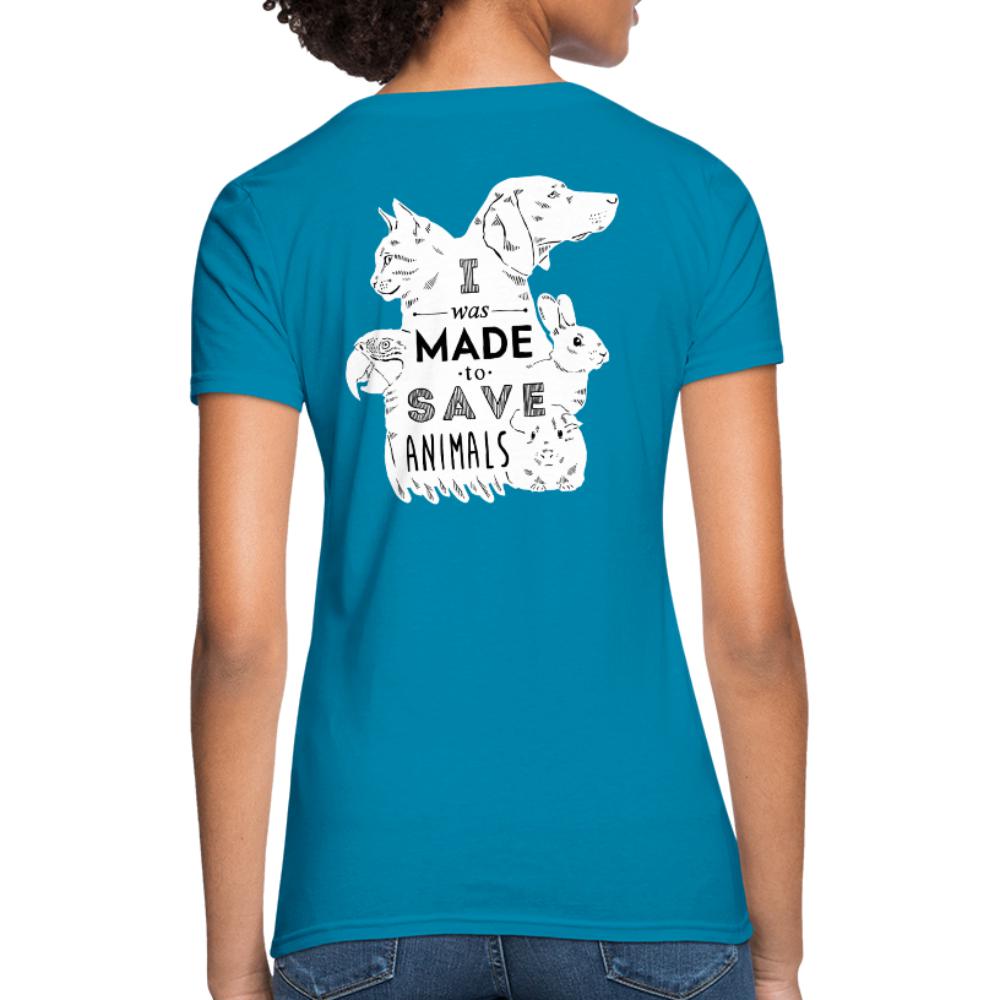 I was made to save animals Women's Fit T-Shirt-Women's T-Shirt | Fruit of the Loom L3930R-I love Veterinary