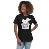 I was made to save animals Women's Relaxed T-Shirt-Women's Relaxed T-shirt | Bella + Canvas 6400-I love Veterinary