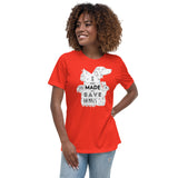 I was made to save animals Women's Relaxed T-Shirt-Women's Relaxed T-shirt | Bella + Canvas 6400-I love Veterinary
