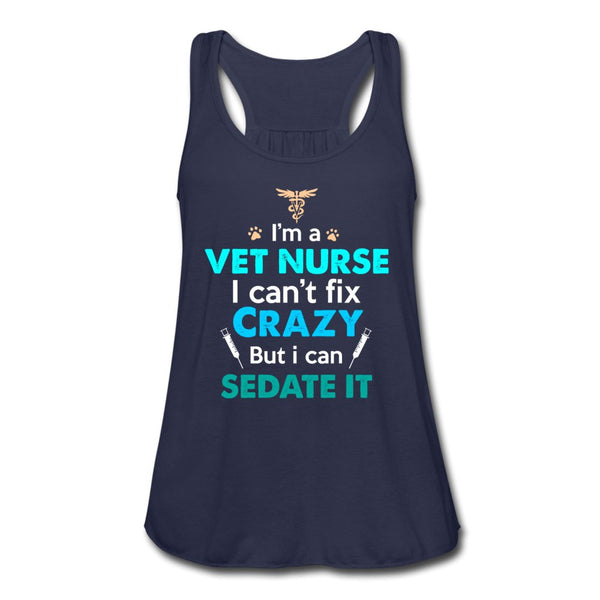 I'm a vet nurse I can't fix crazy Women's Flowy Tank Top by Bella-Women's Flowy Tank Top by Bella | Bella B8800-I love Veterinary