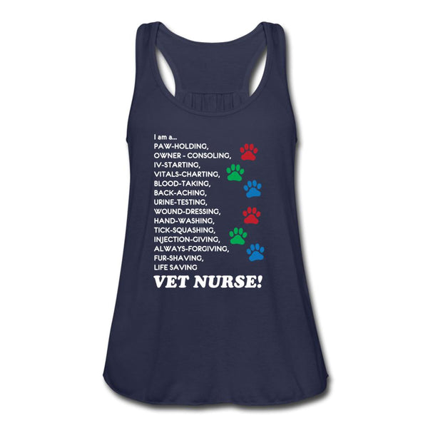 I'm a ... Vet Nurse Women's Flowy Tank Top-Women's Flowy Tank Top by Bella | Bella B8800-I love Veterinary