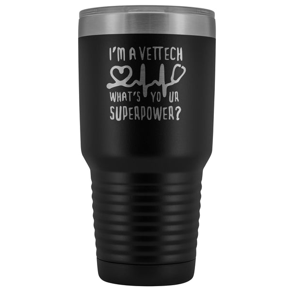 I'm a vet tech, what's your superpower? 30oz Vacuum Tumbler-Tumblers-I love Veterinary