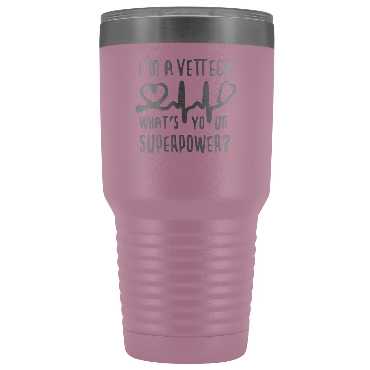 I'm a vet tech, what's your superpower? 30oz Vacuum Tumbler-Tumblers-I love Veterinary