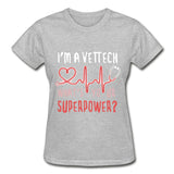 I'm a vet tech, what's your superpower? Gildan Ultra Cotton Ladies T-Shirt-Ultra Cotton Ladies T-Shirt | Gildan G200L-I love Veterinary