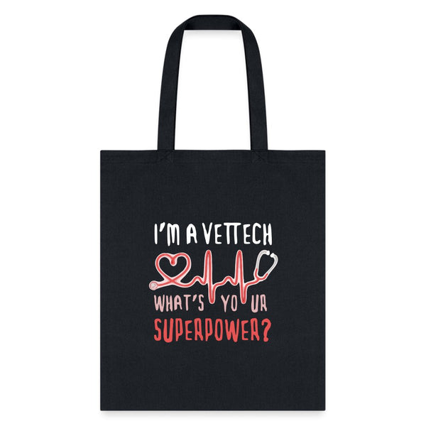 I'm a Vet Tech What's your superpower Tote Bag-Tote Bag | Q-Tees Q800-I love Veterinary