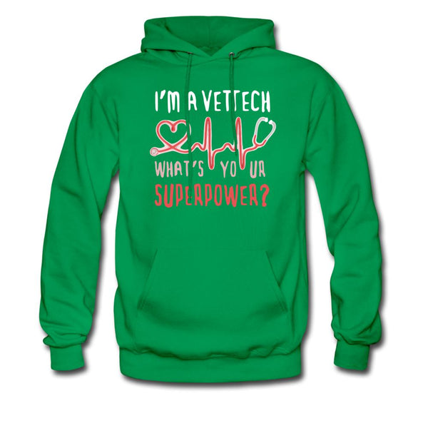 I'm a vet tech, what's your superpower? Unisex Hoodie-Men's Hoodie | Hanes P170-I love Veterinary