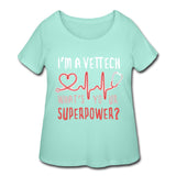 I'm a vet tech, what's your superpower? Women's Curvy T-shirt-Women’s Curvy T-Shirt | LAT 3804-I love Veterinary