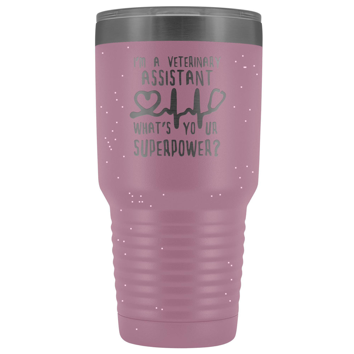 I'm a veterinary assistant, what's your superpower? 30oz Vacuum Tumbler-Tumblers-I love Veterinary