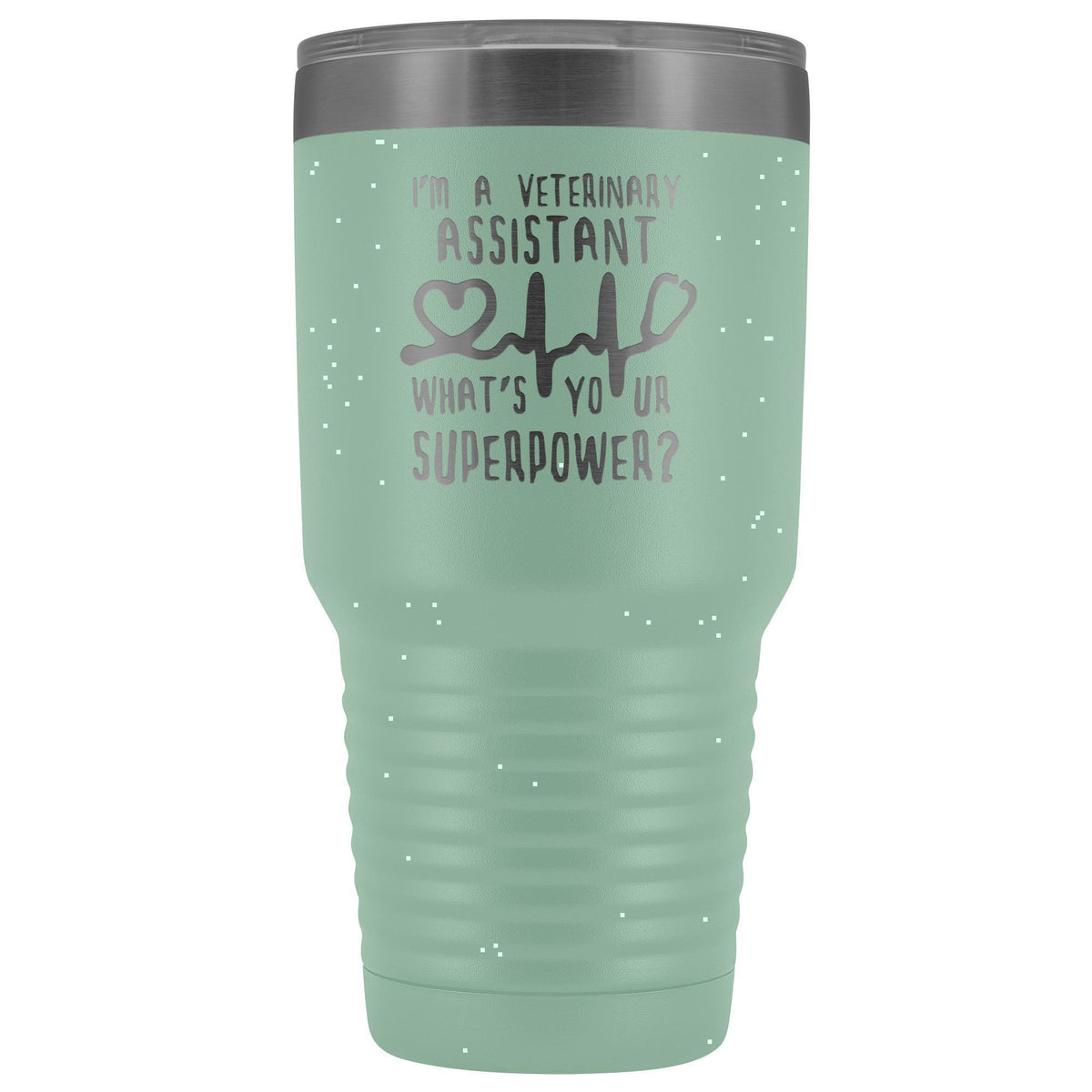 I'm a veterinary assistant, what's your superpower? 30oz Vacuum Tumbler-Tumblers-I love Veterinary