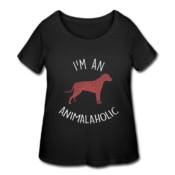 I'm an animalaholic Women's Curvy T-shirt-Women’s Curvy T-Shirt | LAT 3804-I love Veterinary