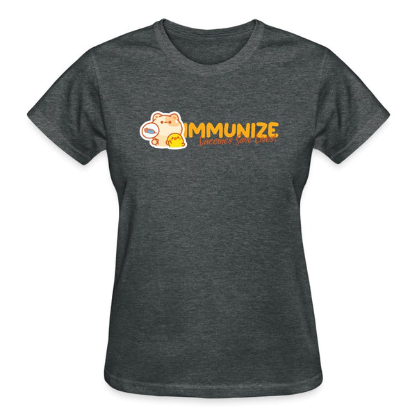 Immunize! Vaccines save lives Gildan Ultra Cotton Ladies T-Shirt-Ultra Cotton Ladies T-Shirt | Gildan G200L-I love Veterinary