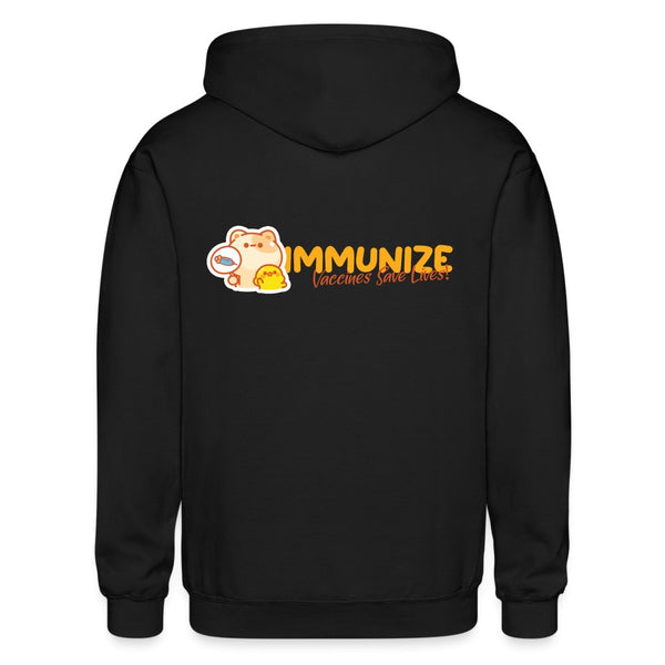 Immunize! Vaccines save lives Zip Hoodie Gildan Heavy Blend Adult Zip Hoodie-Heavy Blend Adult Zip Hoodie | Gildan G18600-I love Veterinary