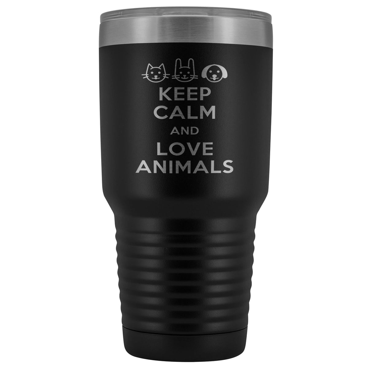 Keep calm and love animals 30oz Vacuum Tumbler-Tumblers-I love Veterinary