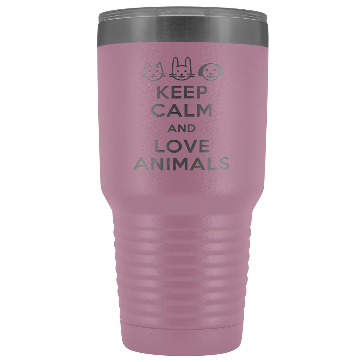 Keep calm and love animals 30oz Vacuum Tumbler-Tumblers-I love Veterinary