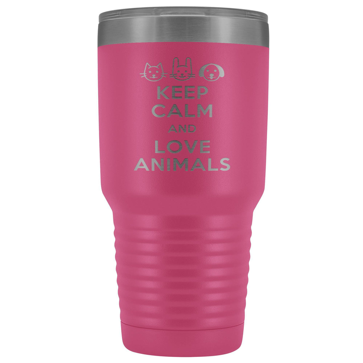 Keep calm and love animals 30oz Vacuum Tumbler-Tumblers-I love Veterinary