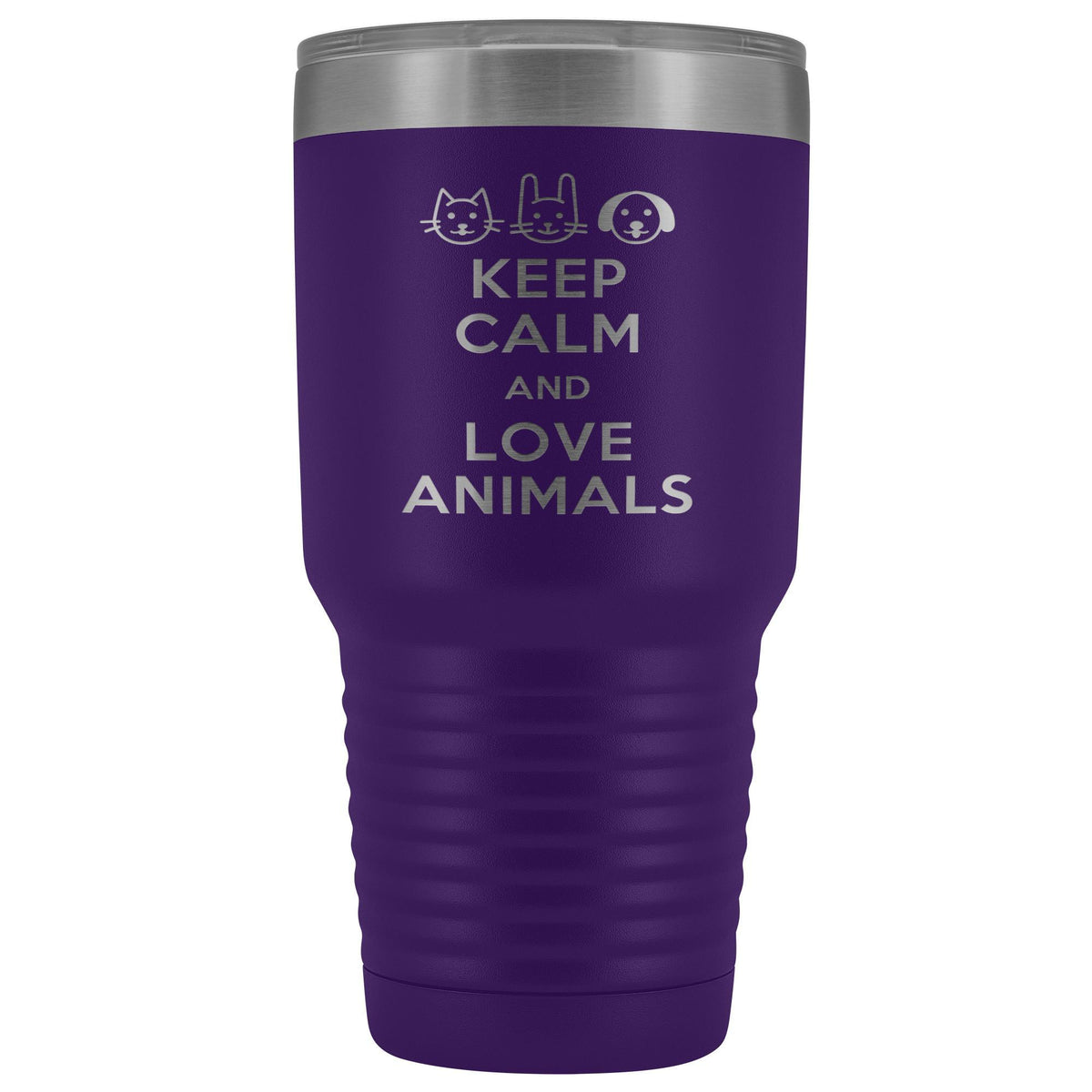 Keep calm and love animals 30oz Vacuum Tumbler-Tumblers-I love Veterinary