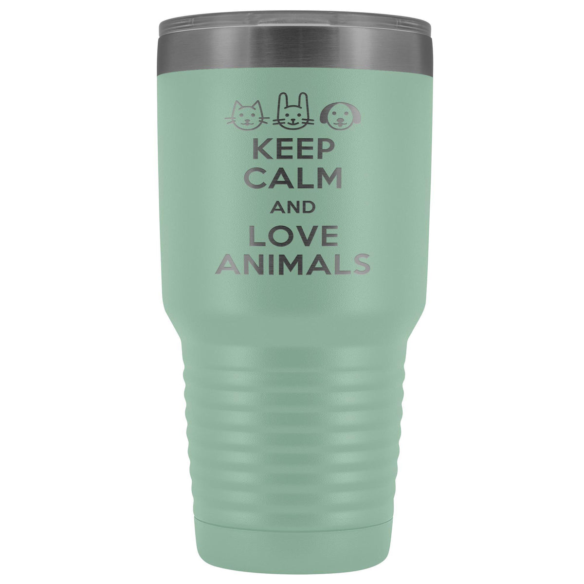 Keep calm and love animals 30oz Vacuum Tumbler-Tumblers-I love Veterinary