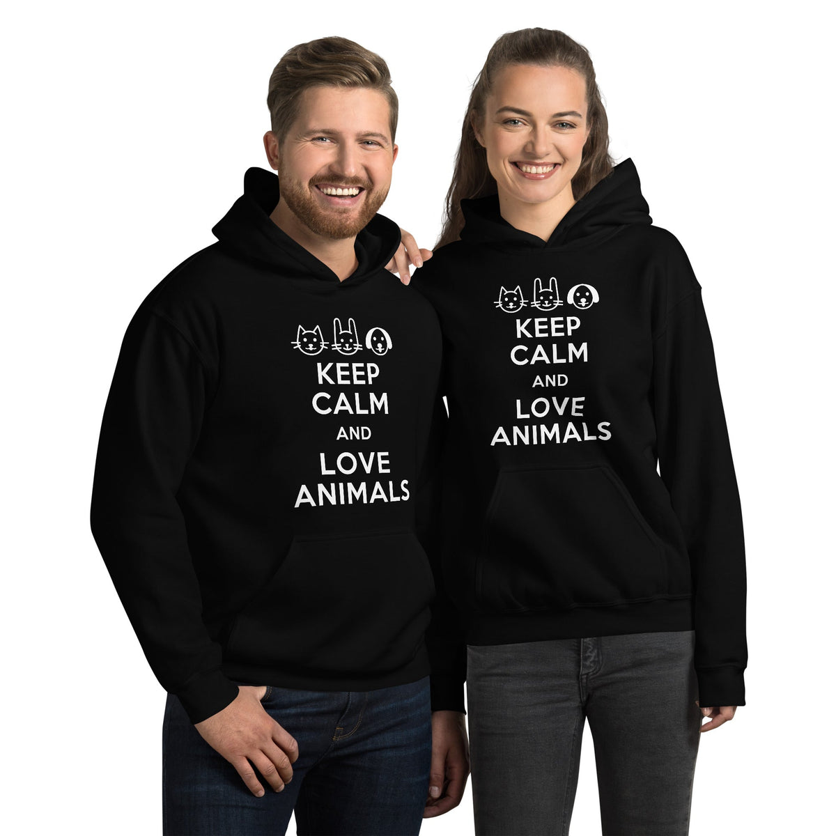 Keep calm and love animals Unisex Hoodie-Unisex Hoodie | Gildan 18500-I love Veterinary