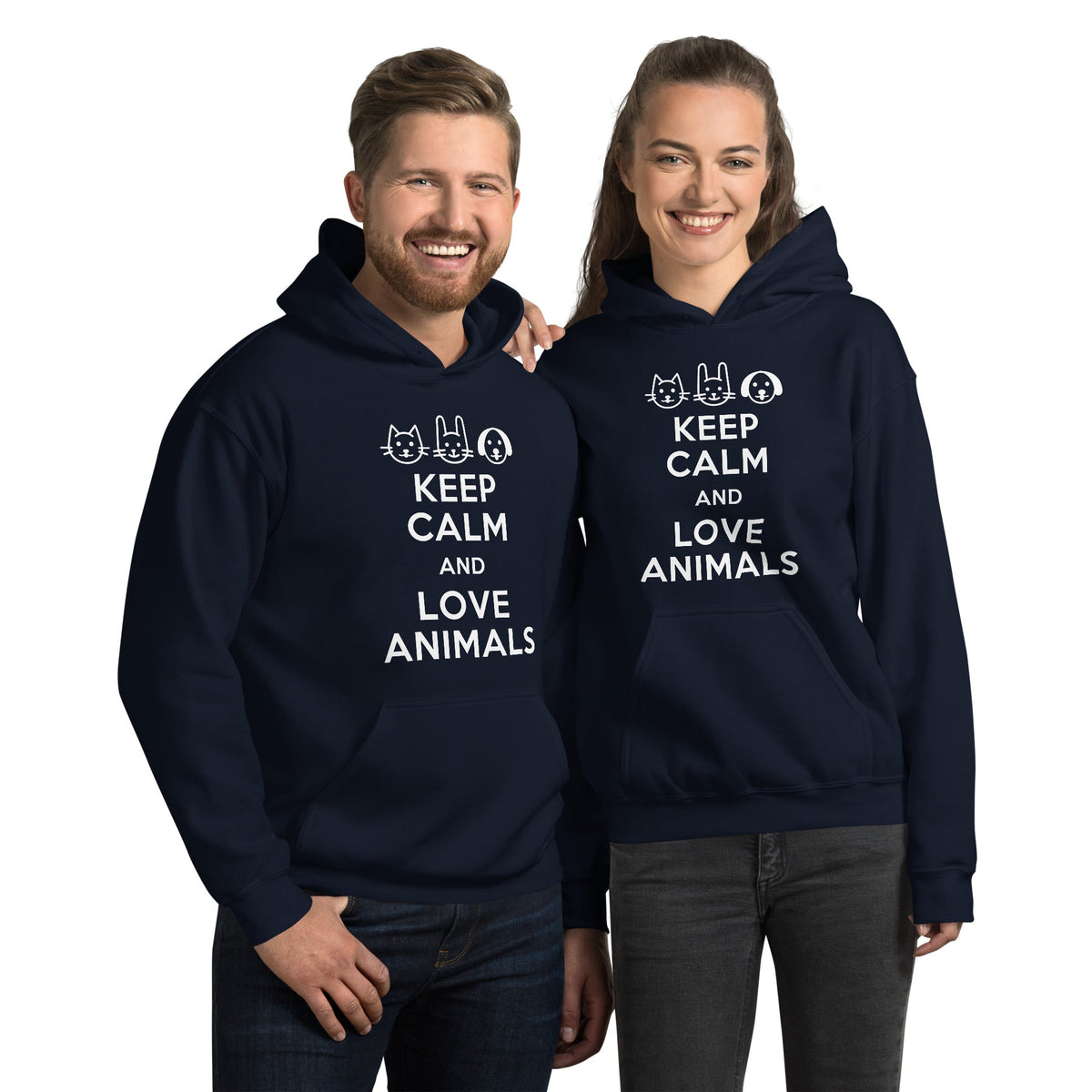 Keep calm and love animals Unisex Hoodie-Unisex Hoodie | Gildan 18500-I love Veterinary