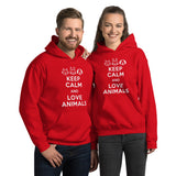 Keep calm and love animals Unisex Hoodie-Unisex Heavy Blend Hoodie | Gildan 18500-I love Veterinary