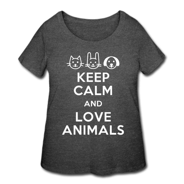 Keep calm and love animals Women's Curvy T-shirt-Women’s Curvy T-Shirt | LAT 3804-I love Veterinary