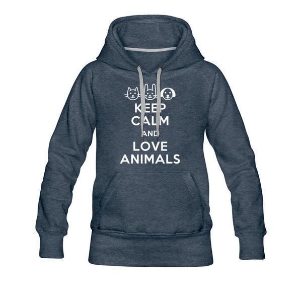 Keep Calm and love animals Women’s Premium Hoodie-Women’s Premium Hoodie | Spreadshirt 444-I love Veterinary