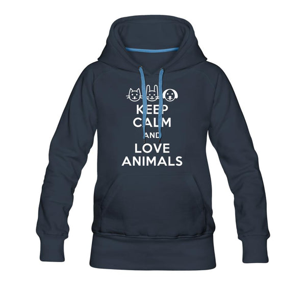 Keep Calm and love animals Women’s Premium Hoodie-Women’s Premium Hoodie | Spreadshirt 444-I love Veterinary