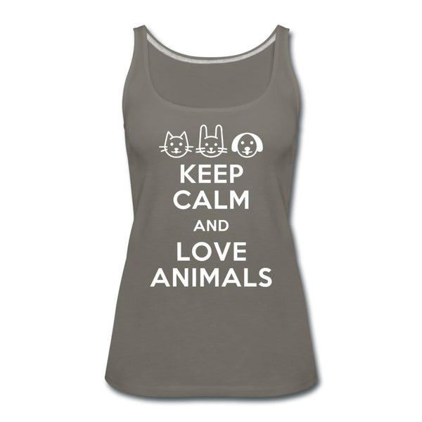 Keep calm and love animals Women's Tank Top-Women’s Premium Tank Top | Spreadshirt 917-I love Veterinary
