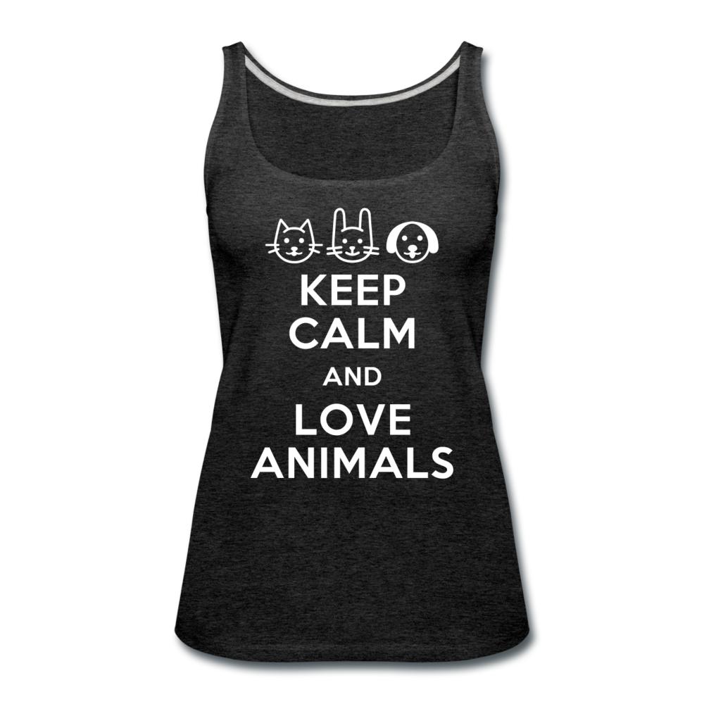 Keep calm and love animals Women's Tank Top-Women’s Premium Tank Top | Spreadshirt 917-I love Veterinary