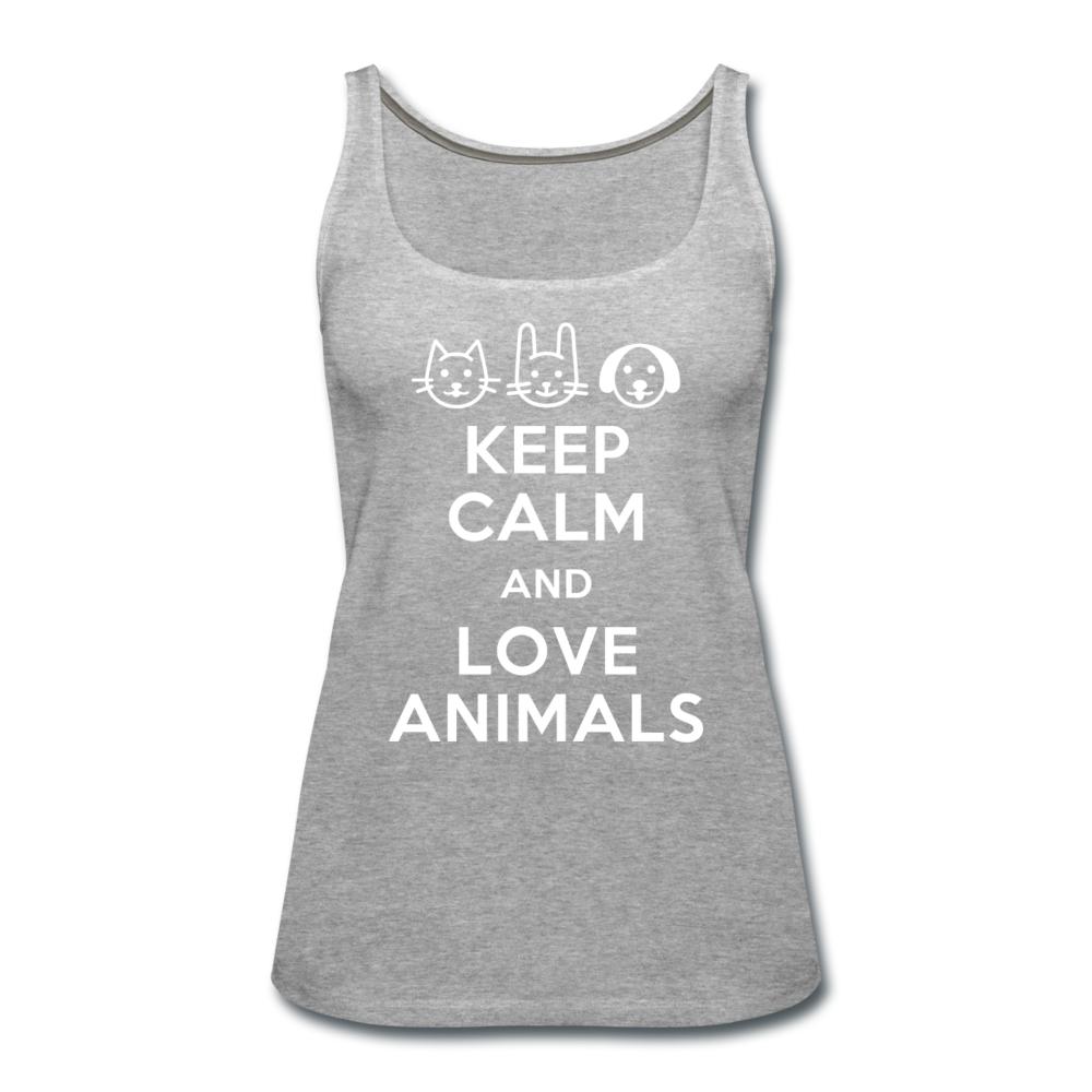 Keep calm and love animals Women's Tank Top-Women’s Premium Tank Top | Spreadshirt 917-I love Veterinary