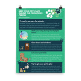 Keep your pets safe during the fireworks period Poster-Posters-I love Veterinary
