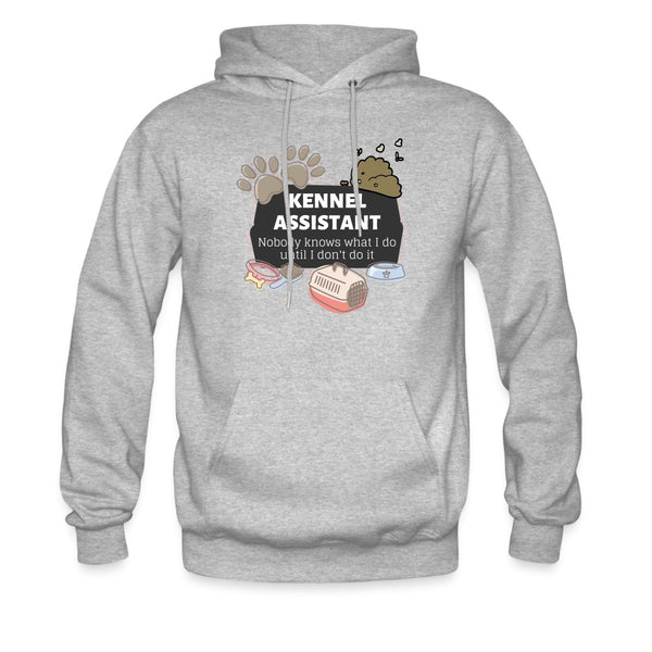 Kennel Assistant, nobody knows what I do until I don't do it Unisex Hoodie Men's Hoodie-Men's Hoodie | Hanes P170-I love Veterinary