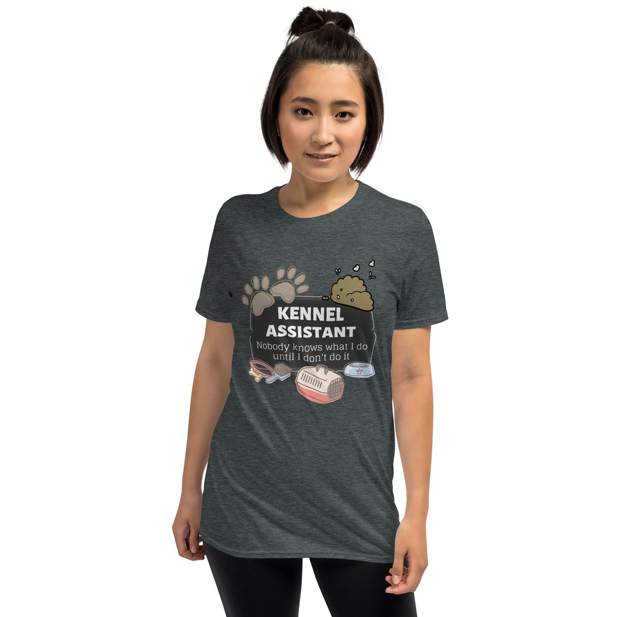 Kennel Assistant, nobody knows what I do until I don't do it Unisex T-shirt-Unisex T-Shirt | Gildan 64000-I love Veterinary