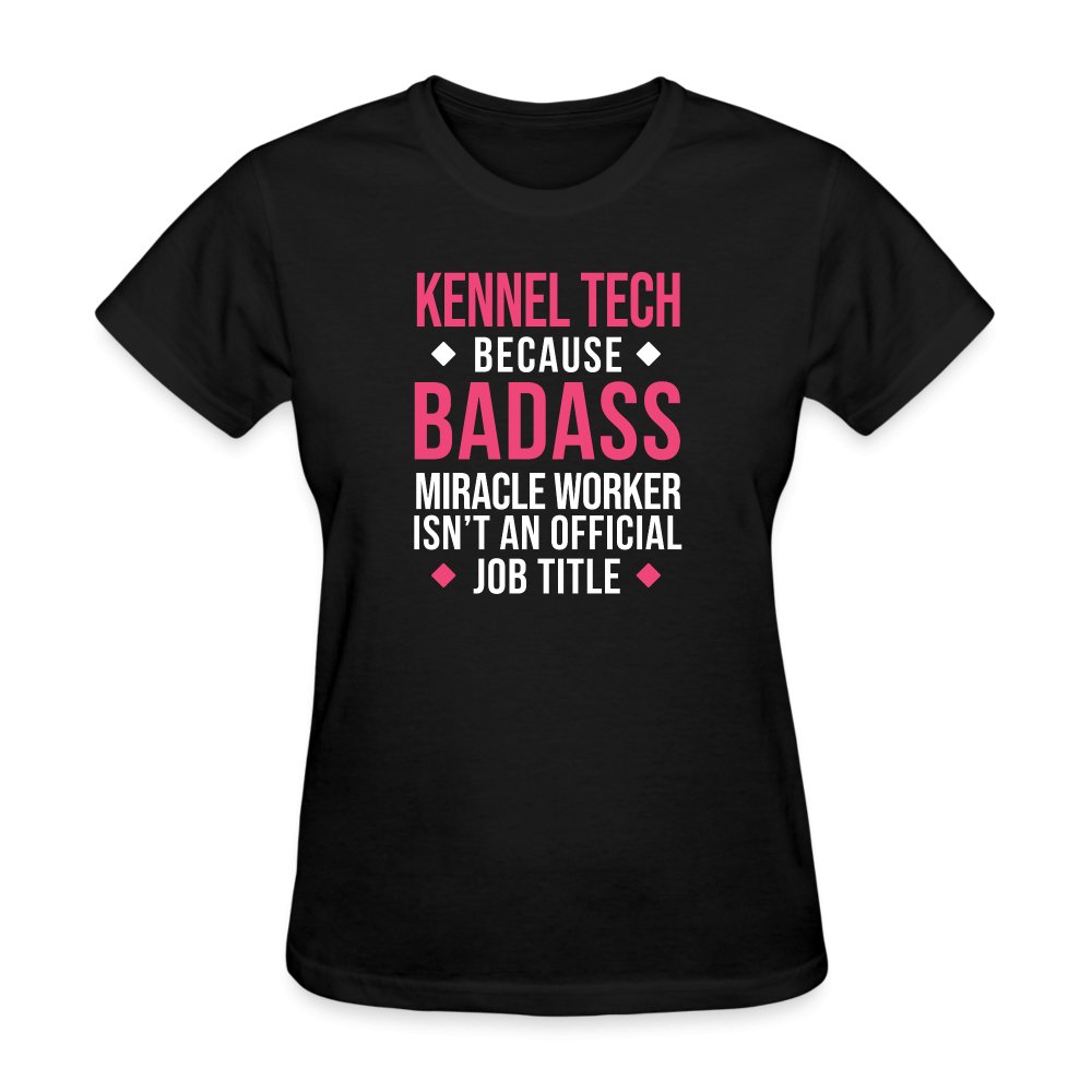 Kennel Tech, because badass miracle worker isn't an official job title Gildan Ultra Cotton Ladies T-Shirt Women's T-Shirt-Women's T-Shirt | Fruit of the Loom L3930R-I love Veterinary