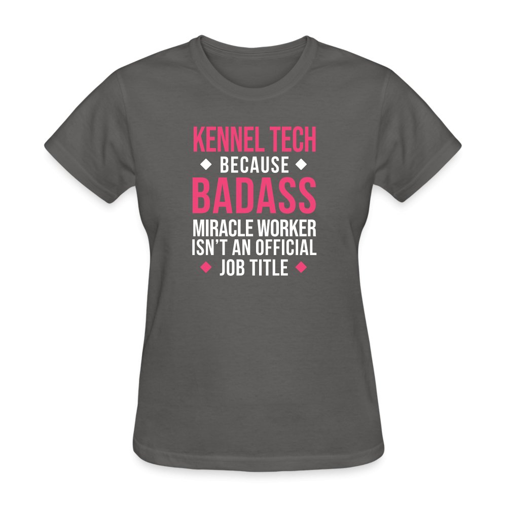 Kennel Tech, because badass miracle worker isn't an official job title Gildan Ultra Cotton Ladies T-Shirt Women's T-Shirt-Women's T-Shirt | Fruit of the Loom L3930R-I love Veterinary