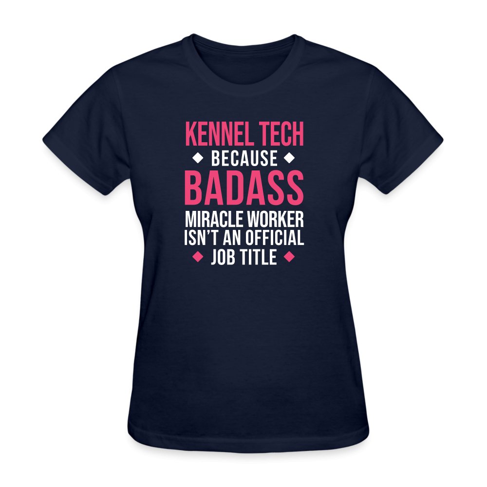 Kennel Tech, because badass miracle worker isn't an official job title Gildan Ultra Cotton Ladies T-Shirt Women's T-Shirt-Women's T-Shirt | Fruit of the Loom L3930R-I love Veterinary
